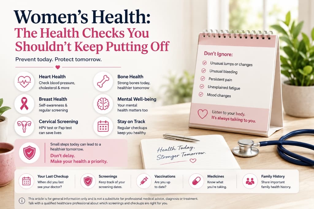 Women's Health: Essential Preventive Screenings, Age Guidelines, and Clinical Checklists